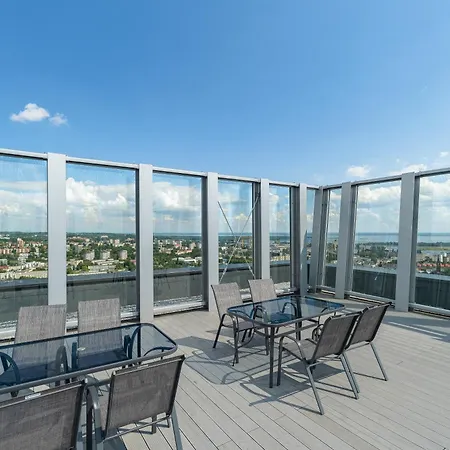 Goldstar Apartament- Wanna Z Widokiem, 19 Pietro, Hanza Tower * 什切青
