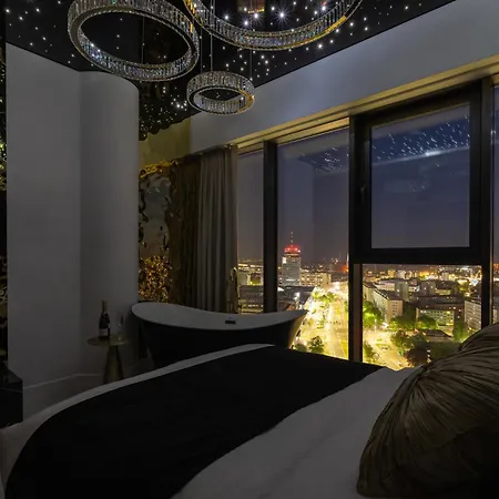 Goldstar Apartament- Wanna Z Widokiem, 19 Pietro, Hanza Tower 公寓 什切青