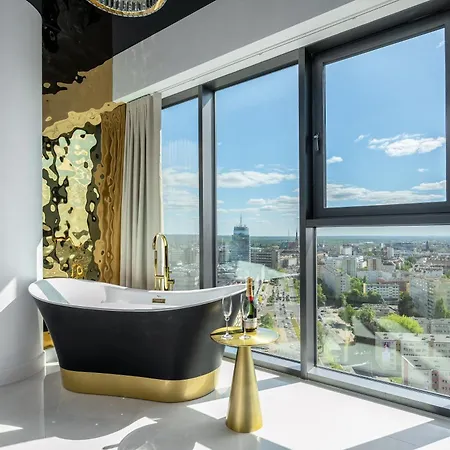 Goldstar Apartament- Wanna Z Widokiem, 19 Pietro, Hanza Tower Apartment Stettin
