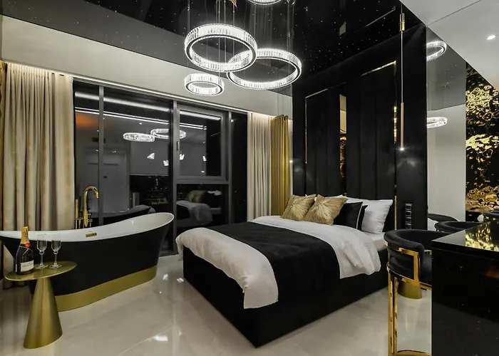 Goldstar Apartament- Wanna Z Widokiem, 19 Pietro, Hanza Tower Апартаменты Щецин