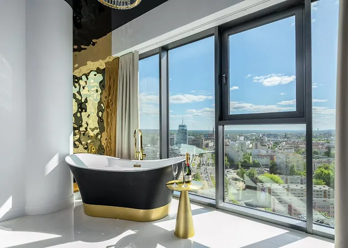 Goldstar Apartament- Wanna Z Widokiem, 19 Pietro, Hanza Tower Appartement Szczecin